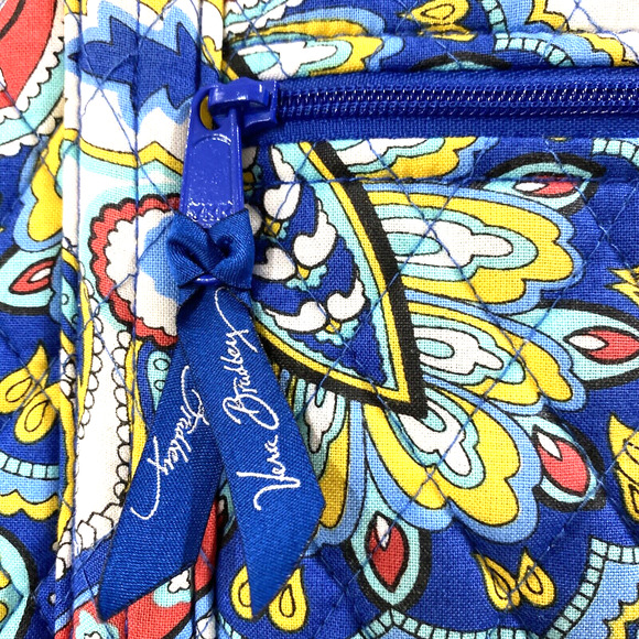 Vera Bradley Marina Paisley Multi Color Large Shoulderbag Tote Quilted Purse - Picture 6 of 10